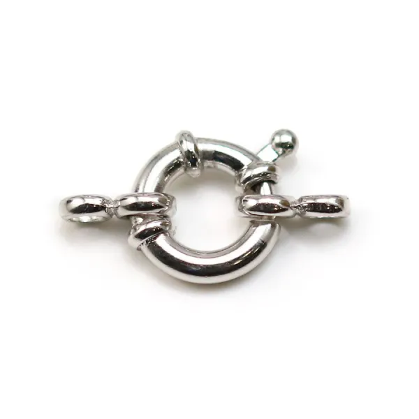 Fermoir bouée en argent 925 rhodié 10mm x 1pc