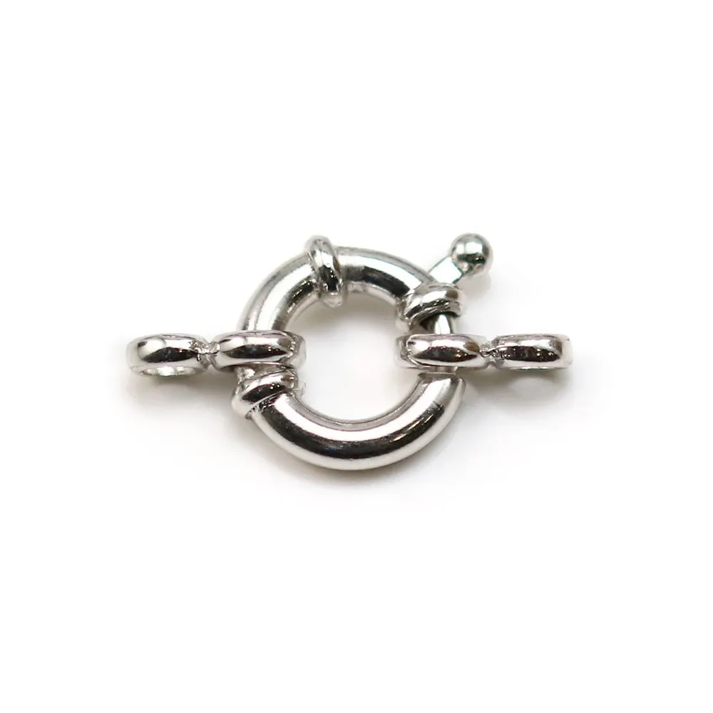 Fermoir bouée en argent 925 rhodié 10mm x 1pc