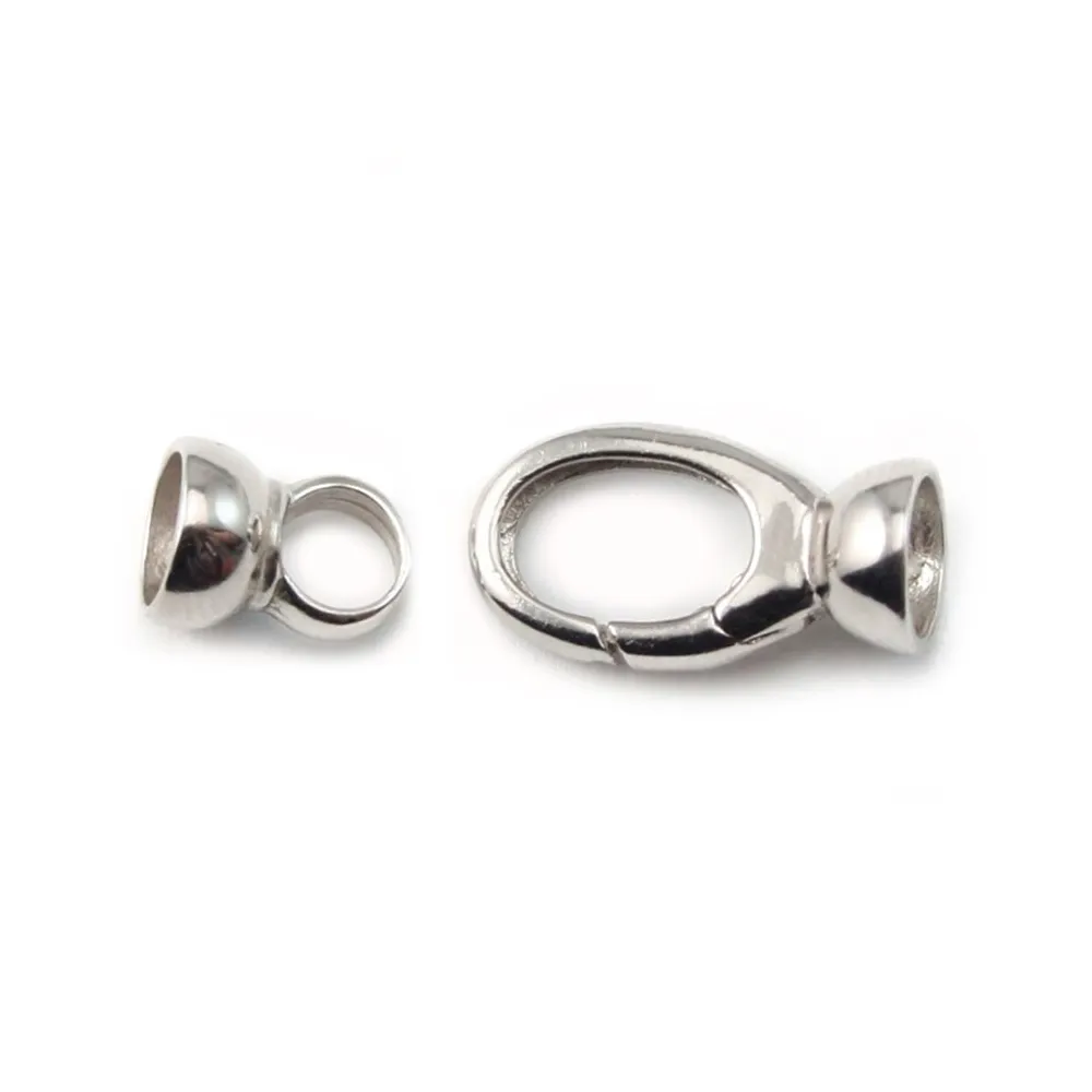 925 Sterling Silver 4-row Tube Clasp for Pearl Jewelry
