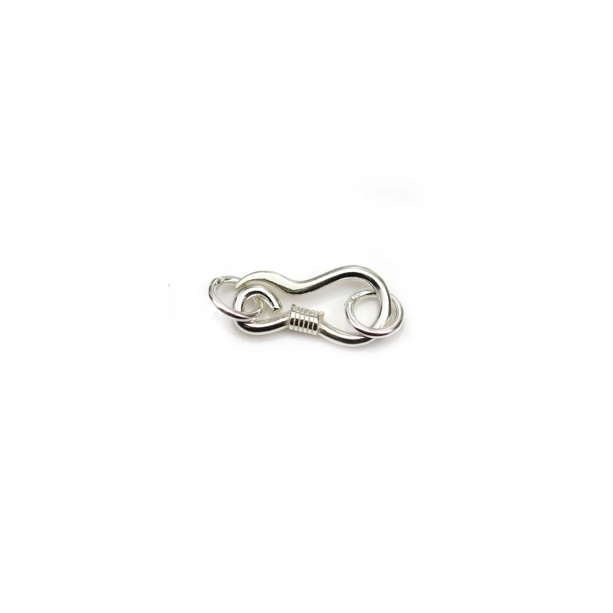 Fermoir En Argent 925 Forme S 9x6mm - Neuf, Pour Création De Bijoux