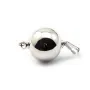 Argent 925 RHODIE Fermoir soufflet  rond 12mm x 1pc  