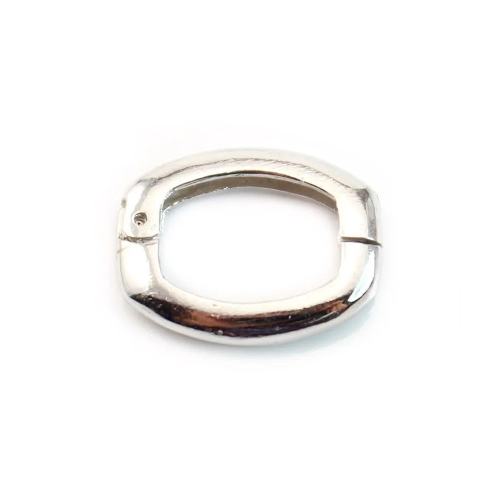 Fermoir Soufflet,  Argent 925 Rhodié  14x18mm x 1pc