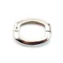Oval Clasp, 925 Silver rhodium, 14x18mm x 1pc