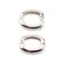 Oval Clasp, 925 Silver rhodium, 14x18mm x 1pc