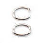 Oval Clasp, 925 Silver Rhodium  20x25mm x 1pc