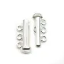 925 sterling silver 3 strands magneticn tube clasp 21mm x 1pc