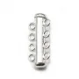Argent 925 Fermoir Tube 4  Rang  26mm x 1pc