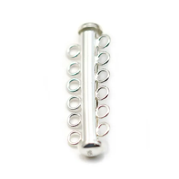 Silver  925 Clasp Tube Rank 6  x 1pc
