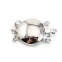 Fermoir Cabochon Rond Argent 925 16mm x 1pc