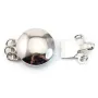 Fermoir Cabochon Rond Argent 925 16mm x 1pc