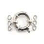 Argent 925 Fermoir bouée 15mm 3 Rangs x 1pc