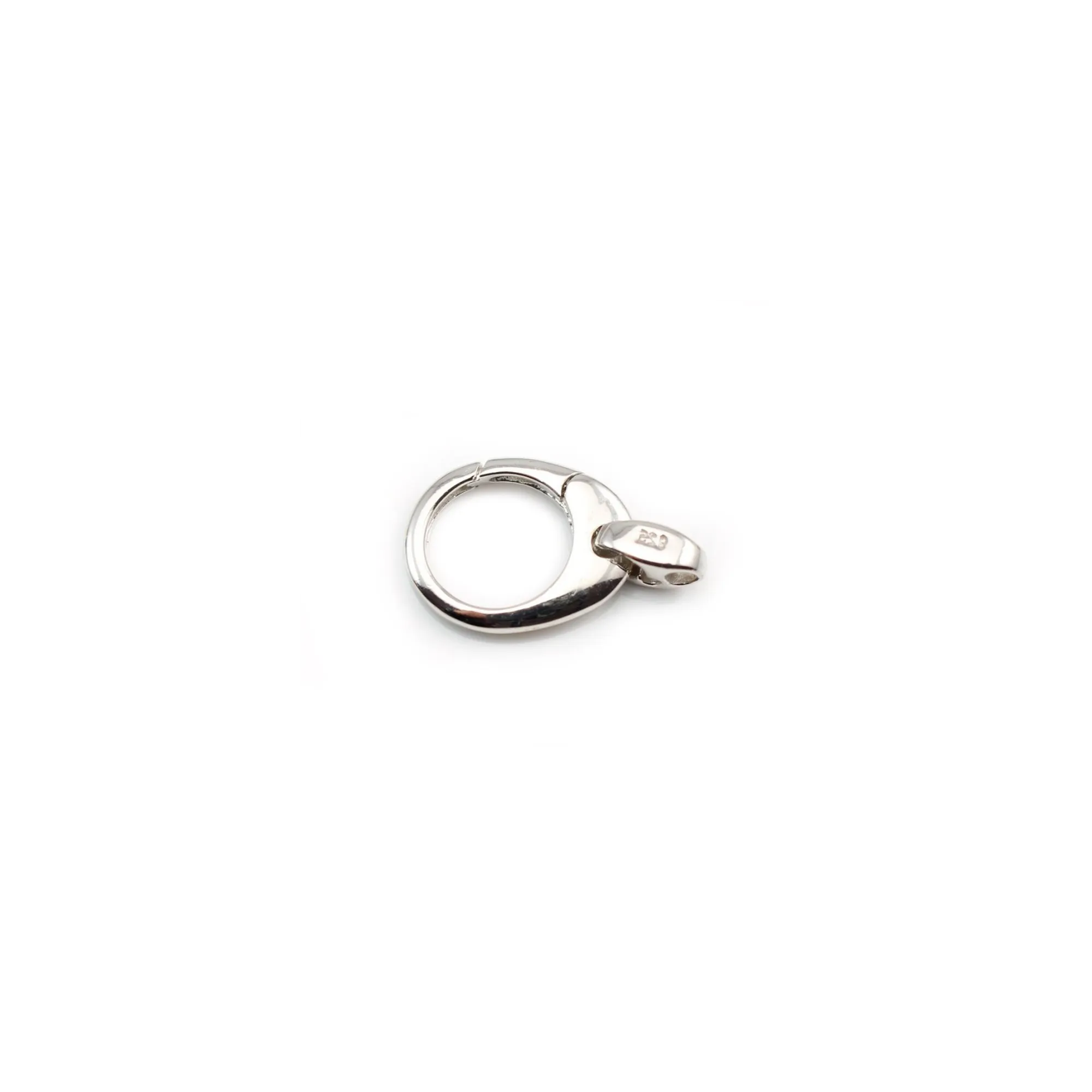 Fermoir Mousqueton Double Argent 925 19mm - Sans Nickel - Pour Chaînes Et Bracelets - Neuf étiquette