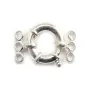 Argent 925 Fermoir bouée 15mm 3 Rangs x 1pc