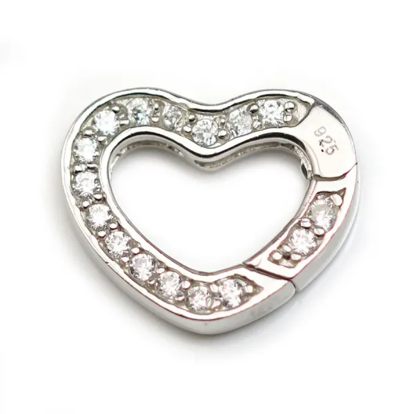 Fermoir avec zircon 15x32mm x 1pc