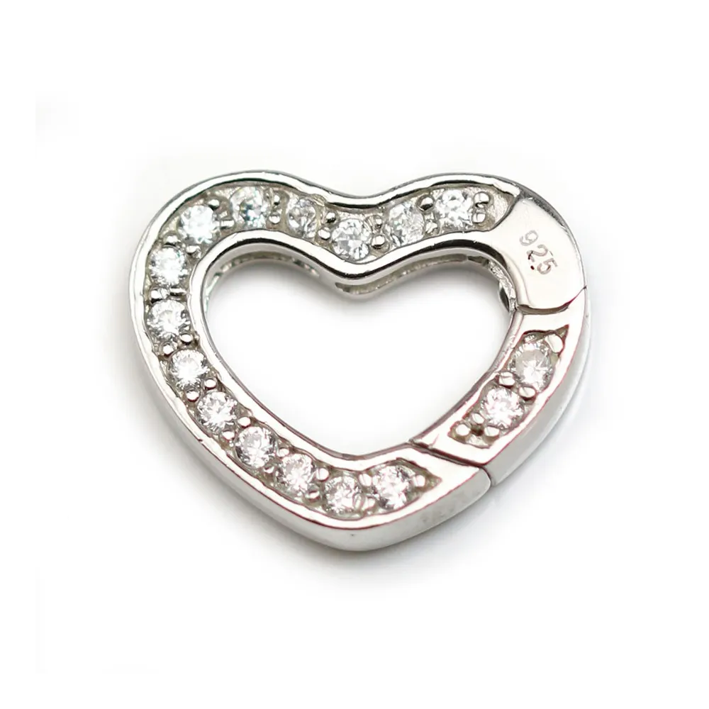 Fermoir avec zircon 15x32mm x 1pc