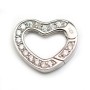 Fermoir with  zircon 15x32mm  x 1pc