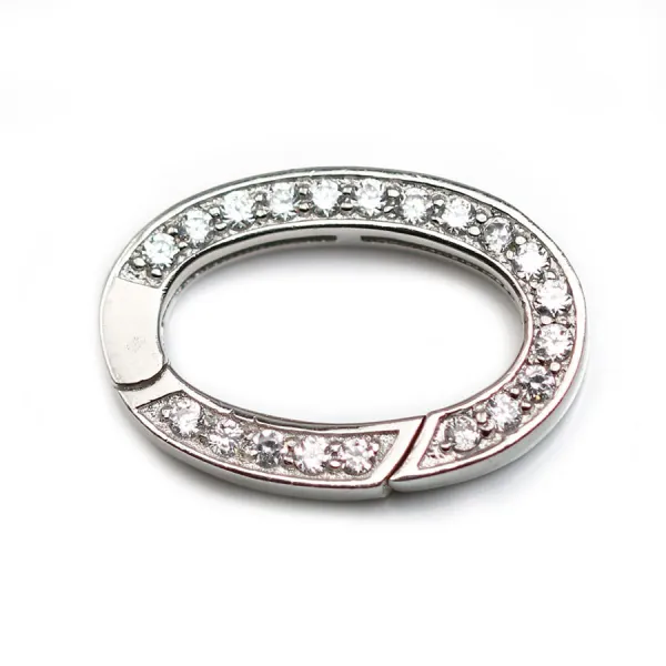 Fermoir avec zircon 15x32mm x 1pc