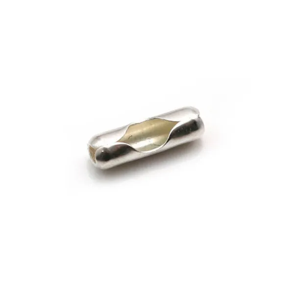Embouts fermoir pour chaîne à billes 2mm en argent 925 x 4pcs
