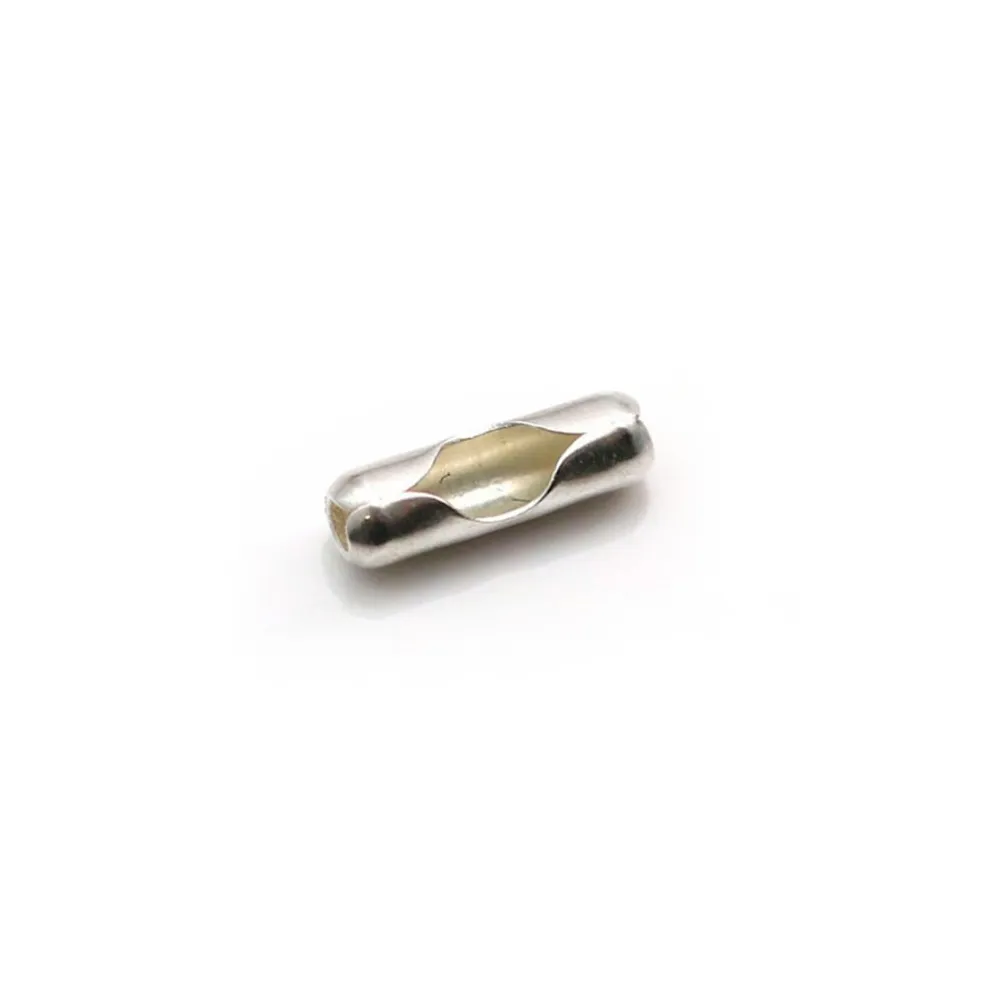 Embouts fermoir pour chaîne à billes 1.2mm en argent 925 x 8pcs