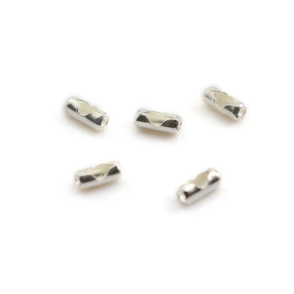 Embouts fermoir pour chaîne à billes 1.5-2mm en argent 925 x 6pcs