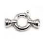 Argent 925 Fermoir a ressort 16x30mm boué  6.5mm x 1pc  