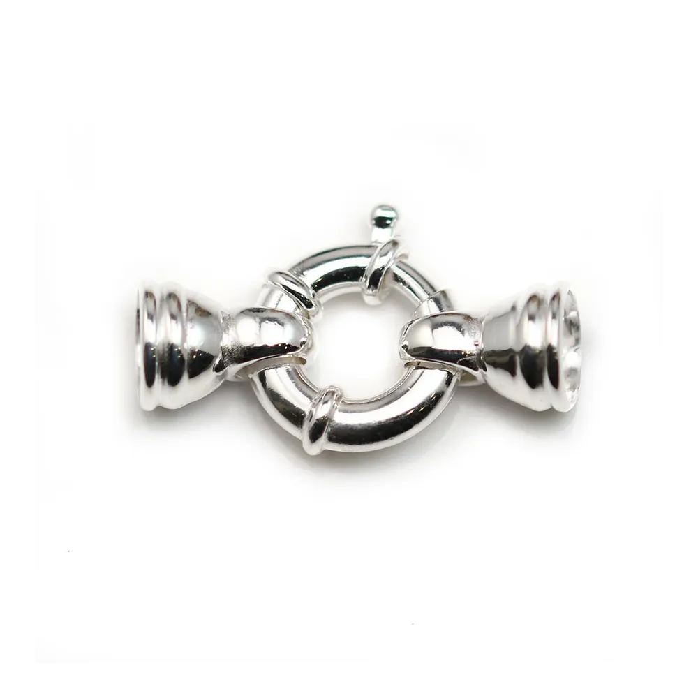 Silver 925 Fermoir a ressort 16x30mm boué  6.5mm x 1pc  