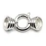 Argent 925 Fermoir  bouée à ressort 18x35mm embout 15mm x 1pc  