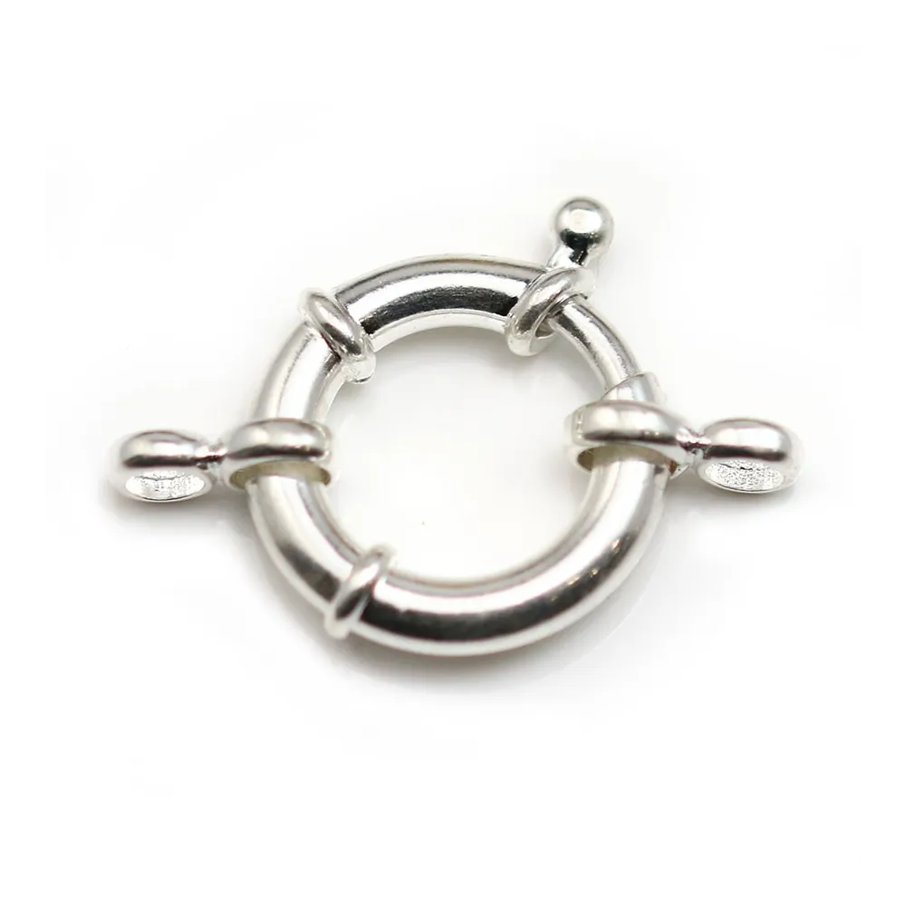 Argent 925 Fermoir a ressort 18mm x 1pc 