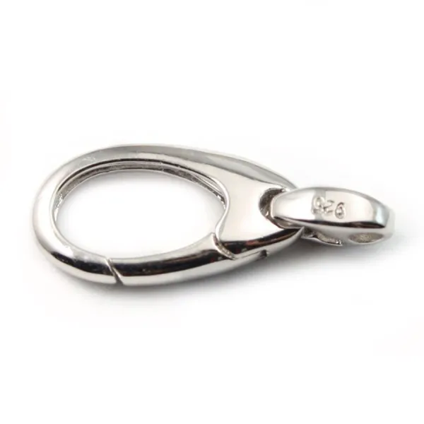 Silver 925 Fermoir porte clé 10x19mm x 1pc