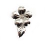  Silver 925 rhodium Fermoir in flower 20 mm X1 pc