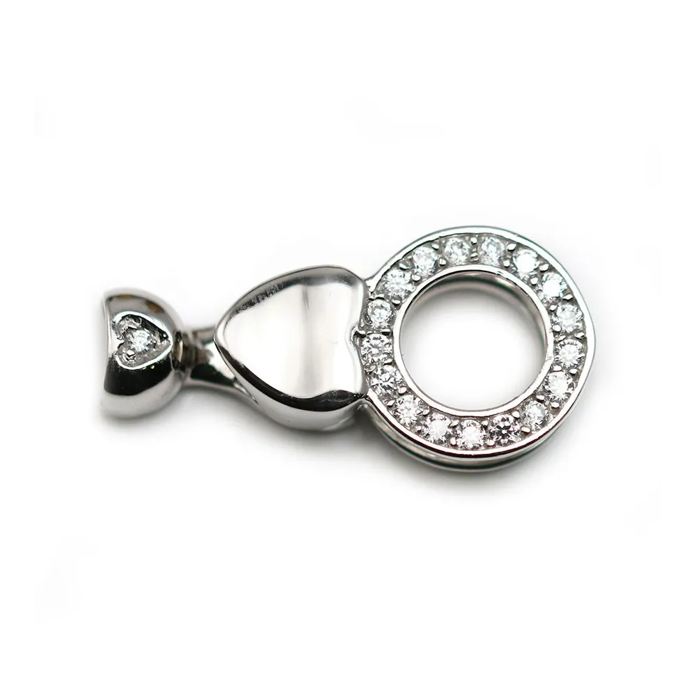 Fermoir avec zircon 15x32mm x 1pc