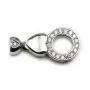 Fermoir avec zircon 15x32mm x 1pc