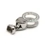 Fermoir with  zircon 15x32mm  x 1pc