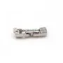 Fermoir crochet en argent 925 rhodié, 4.5x18mm x 1pc