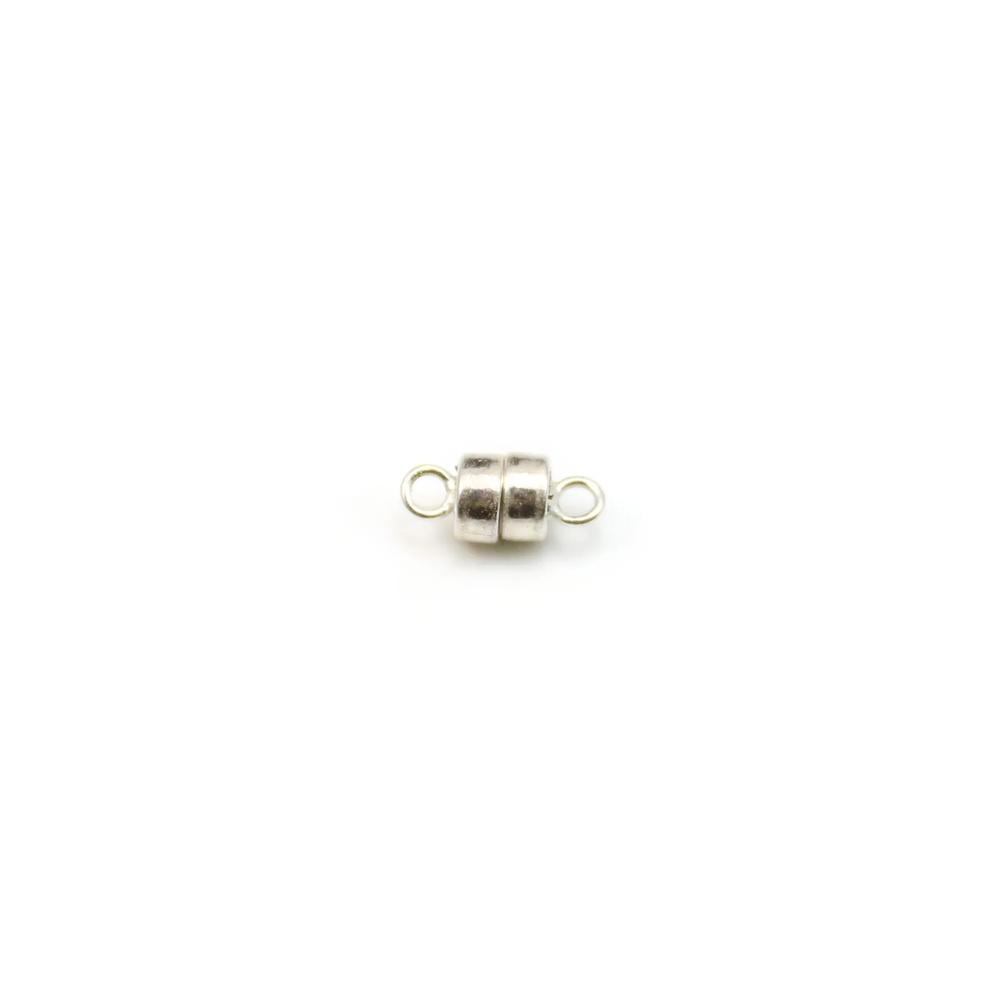 Lot De 10 Fermoirs Aimantés Argentés Ronds - Dimensions 15 X 5 Mm - Neuf Pour Bijoux Ou Créations