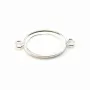 Intercalaire support ovale à coller, argent 925, 13x18mm x 1pc