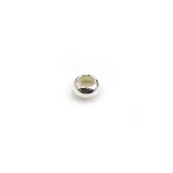 Intercalary in 925 silver, in round shape, in size of 2 * 4mm x 10 pcs