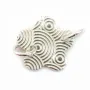 Intercalaire Fleur Argent  925 9 mm x 2pcs 