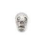 Tête de mort en argent 925 & oxyde de zirconium 10.5mm x 1pc