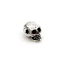925 silver & cz skull  x 1pc