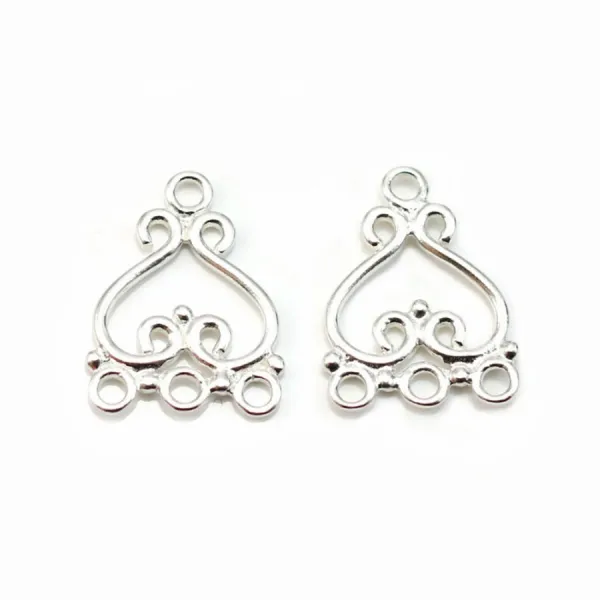 Espaçador para 3 filas , prata 925 ,19,5mm x 1pc