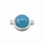 Spacer support  for cabochon round,sterling silver 925, 10mm x 1pc