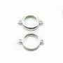 Intercalaire support  pour cabochon ronde, argent 925, 10mm x 1pc