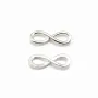 Spacer infinity  ,sterling silver 925, 5x15mm x 2pcs
