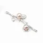 Intercalaire branche avec fleur pour perle semi percé 18x43mm x 1pc