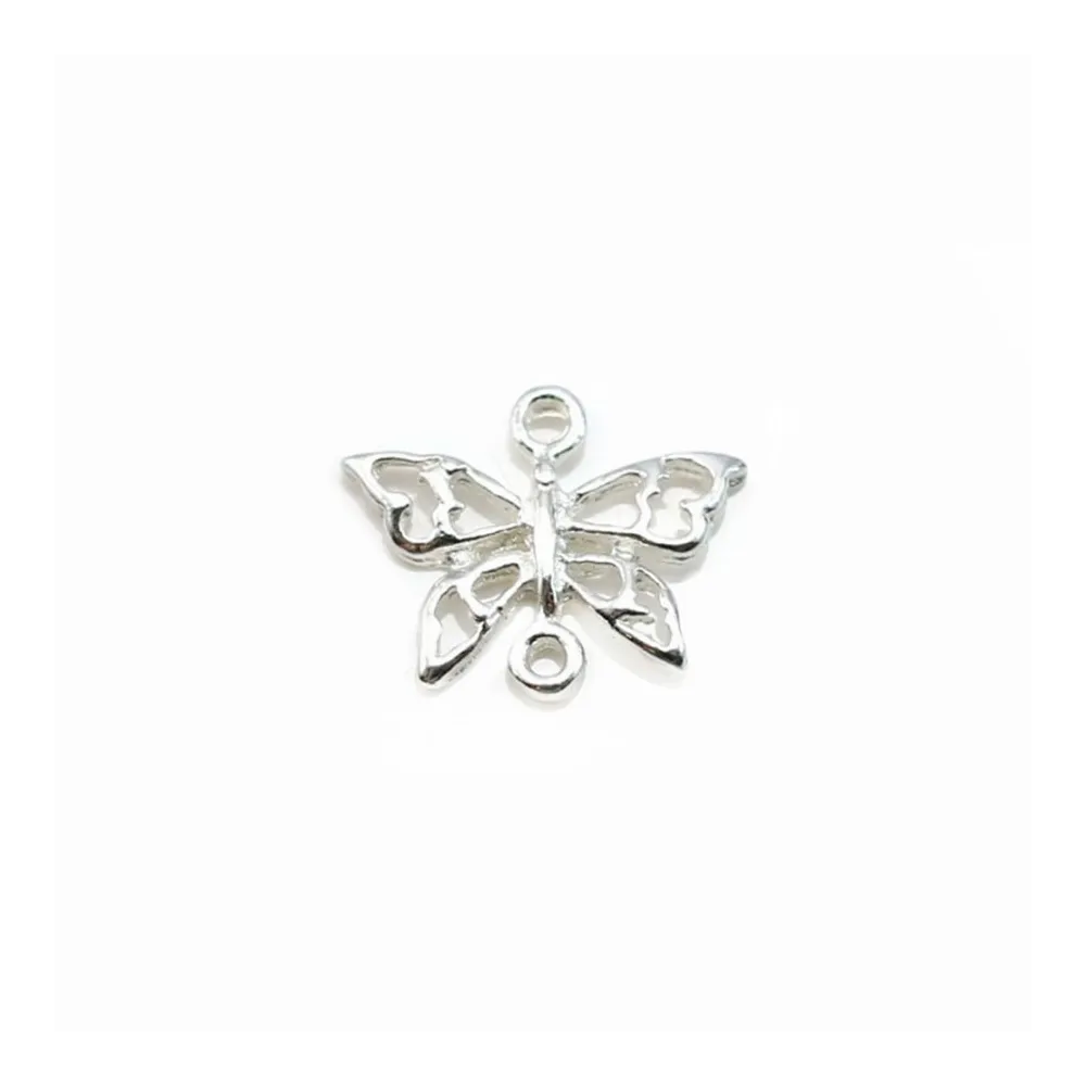 Intercalaire papillon, argent 925, 9x11mm x 2pcs