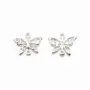Intercalaire papillon, argent 925, 9x11mm x 2pcs