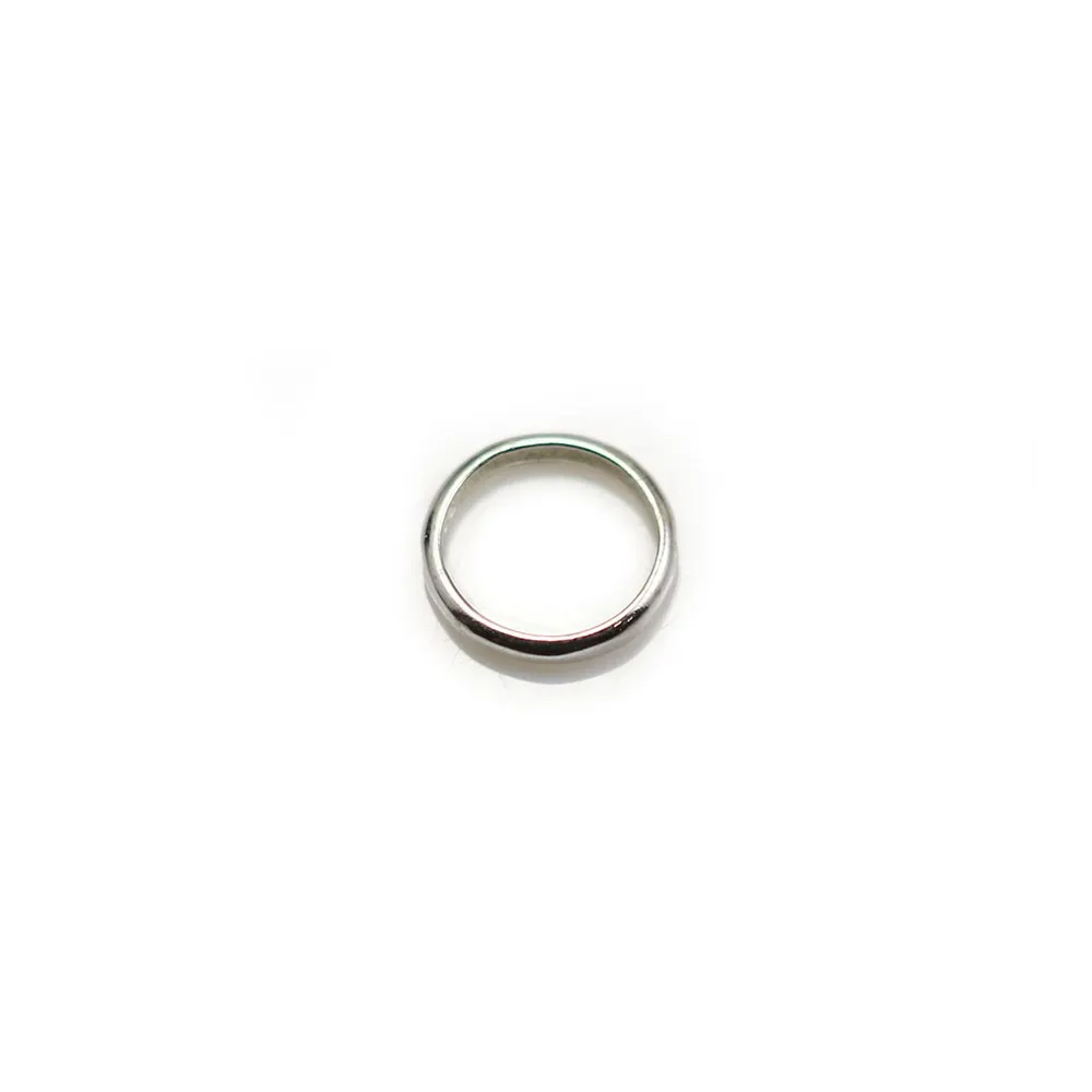 Spacer in 925 silver, in shape of round, with 2 holes, 8mm x 4pcs