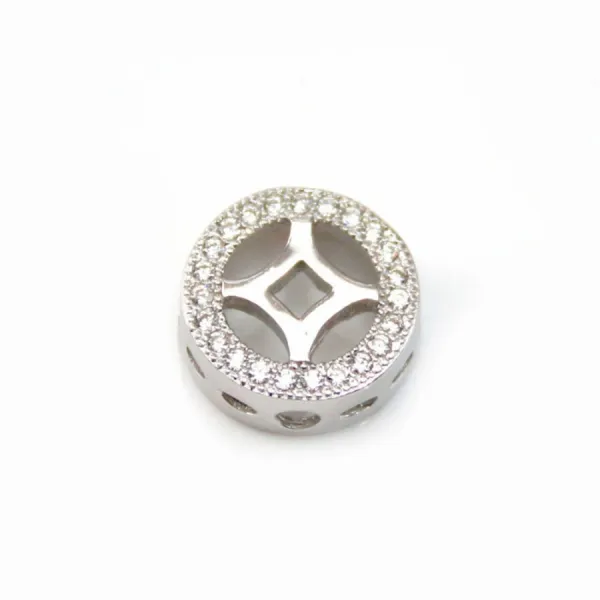 Intercalaire argent 925 oxyde de zirconium 11mm x 1pc