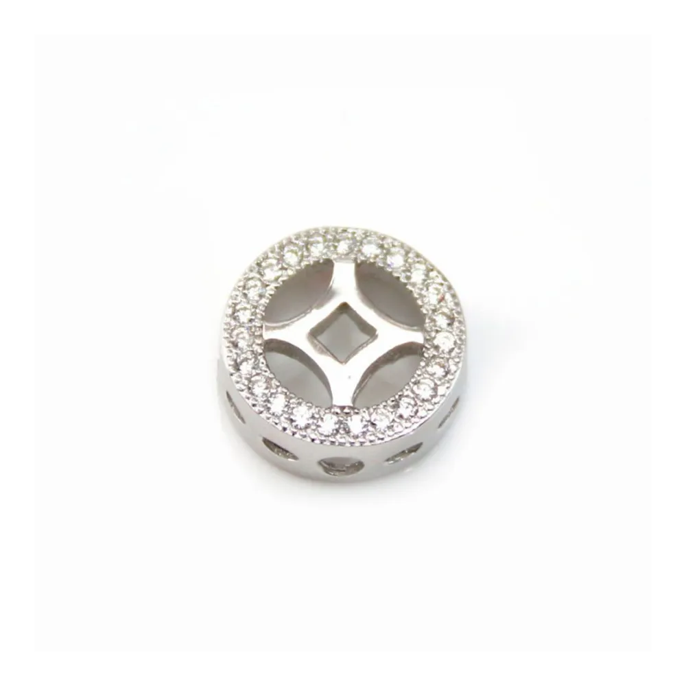 Intercalaire argent 925 oxyde de zirconium 11mm x 1pc